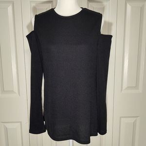 Black open shoulder blouse